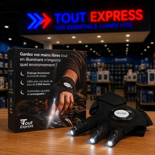 LumiGloves - Gants LED Mains Libres (50% OFF)